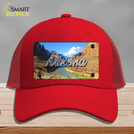 Arizona Canyon State Novelty License Plate Hat Mesh / Red
