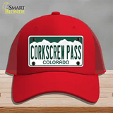 Corkscrew Pass Colorado Novelty License Plate Hat Mesh Red