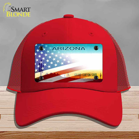 Arizona with American Flag Novelty License Plate Hat HAT-MLP-12331