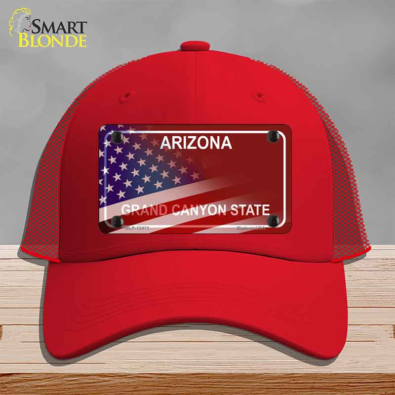 Arizona with American Flag Novelty License Plate Hat HAT-MLP-12471