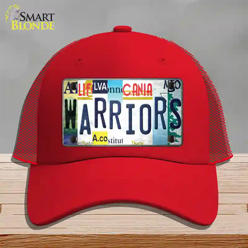 Warriors Strip Art Novelty License Plate Hat Tag Mesh Red