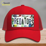 Predators Strip Art Novelty License Plate Hat Tag Mesh Red