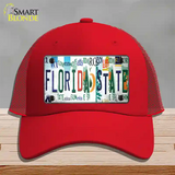 Florida State Strip Art Novelty License Plate Hat Tag Mesh Red