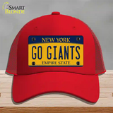 New York Go Giants Novelty License Plate Hat Tag Mesh Red