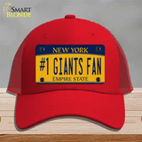 Number 1 Giants Fan New York Novelty License Plate Hat Tag Mesh Red