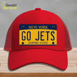 New York Go Jets Novelty License Plate Hat Tag Mesh Red