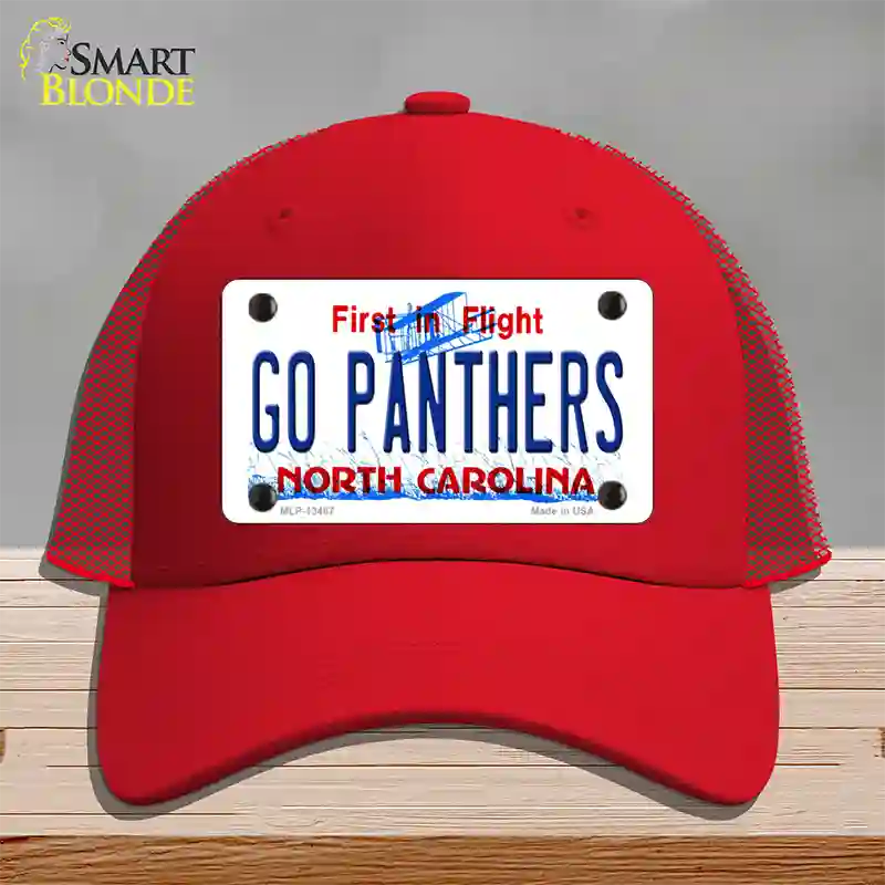 Go Panthers North Carolina Novelty License Plate Hat Tag Mesh Red
