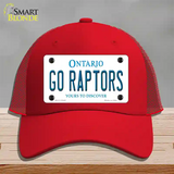 Go Raptors Novelty License Plate Hat Tag Mesh Red