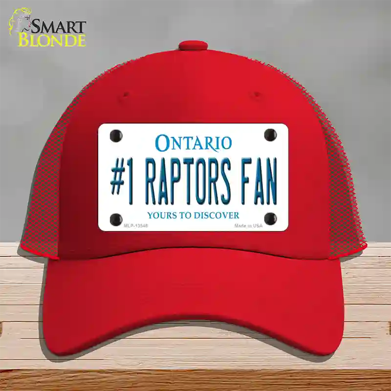 Number 1 Raptors Fan Novelty License Plate Hat Tag Mesh Red
