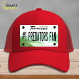 Number 1 Predators Fan Novelty License Plate Hat Tag Mesh Red