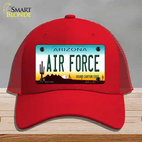 Air Force Arizona Novelty License Plate Hat Tag Mesh / Red
