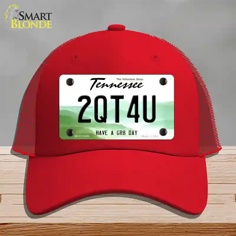 Too Cute For You Novelty License Plate Hat Tag Mesh Red