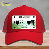 More Love Novelty License Plate Hat Tag Mesh Red