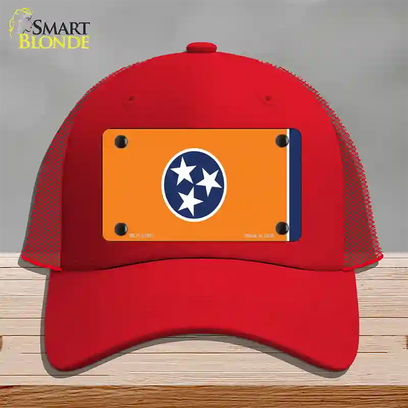 Tennessee Flag Orange Novelty License Plate Hat Tag Mesh Red