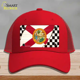 Florida Racing Flag Novelty License Plate Hat Tag Mesh Red