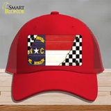 North Carolina Racing Flag Novelty License Plate Hat Tag Mesh Red