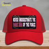 The Dork Side Novelty License Plate Hat Tag Mesh Red