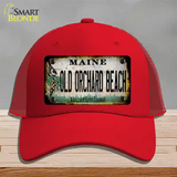 Old Orchard Beach Maine Rusty Novelty License Plate Hat Tag Mesh Red