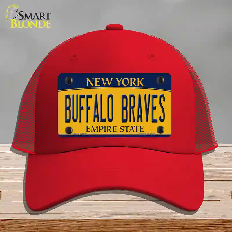 Buffalo Braves New York Novelty License Plate Hat Tag Mesh Red
