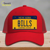 Bills New York Yellow Novelty License Plate Hat Tag Mesh Red