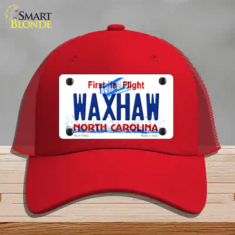 Waxhaw North Carolina Novelty License Plate Hat Tag Mesh Red