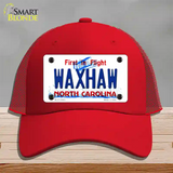 Waxhaw North Carolina Novelty License Plate Hat Tag Mesh Red