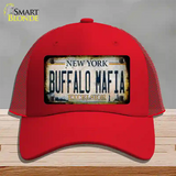 Buffalo Mafia Excelsior New York Rusty Novelty License Plate Hat Tag Mesh Red