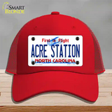 Acre Station North Carolina Novelty License Plate Hat Tag Mesh Red