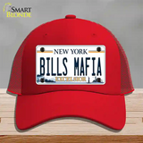 Bills Mafia NY Excelsior Novelty License Plate Hat Tag Mesh Red
