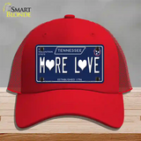 More Love Hearts Tennessee Blue Novelty License Plate Hat Tag Mesh Red