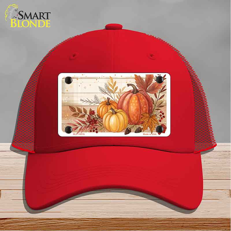 Autumn Pumpkins & Leaves Novelty License Plate Hat HAT-MLP-14516