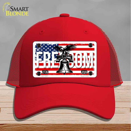 Freedom Liberty Bell Novelty License Plate Hat HAT-MLP-14547 Mesh Red