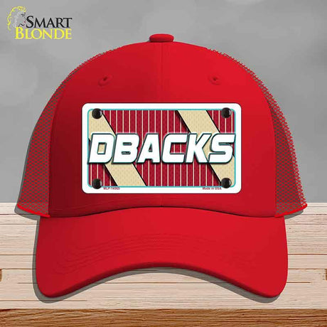 DBACKS Graphic Novelty License Plate Hat HAT-MLP-14565 Mesh Red