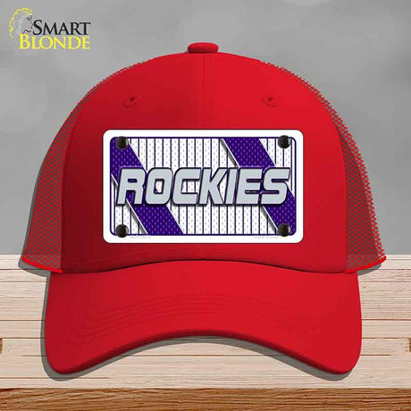 ROCKIES Graphic Novelty License Plate Hat HAT-MLP-14573 Mesh Red