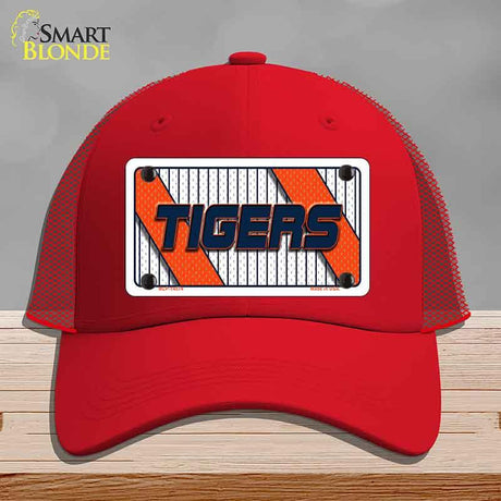 TIGERS Graphic Novelty License Plate Hat HAT-MLP-14574 Mesh Red