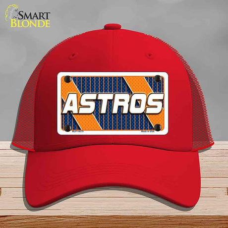 ASTROS Graphic Novelty License Plate Hat HAT-MLP-14575 Mesh Red