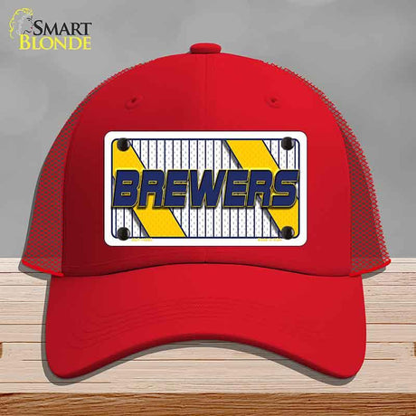 BREWERS Graphic Novelty License Plate Hat HAT-MLP-14580 Mesh Red