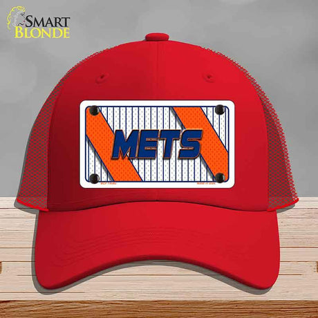 METS Graphic Novelty License Plate Hat HAT-MLP-14582 Mesh Red