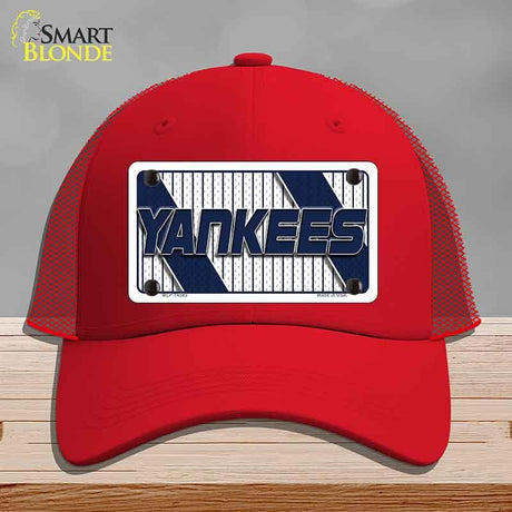YANKEES Graphic Novelty License Plate Hat HAT-MLP-14583 Mesh Red