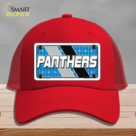 PANTHERS Graphic Novelty License Plate Hat HAT-MLP-14629 Mesh Red
