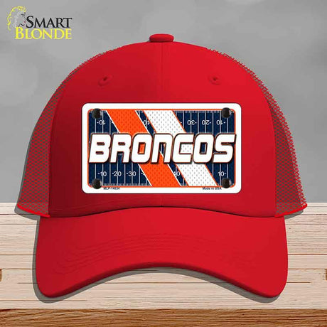 BRONCOS Graphic Novelty License Plate Hat HAT-MLP-14634 Mesh Red