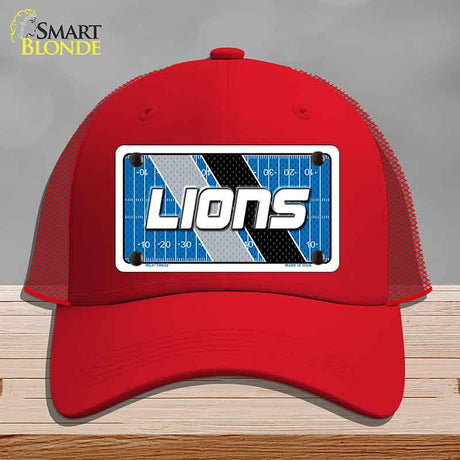 LIONS Graphic Novelty License Plate Hat HAT-MLP-14635 Mesh Red