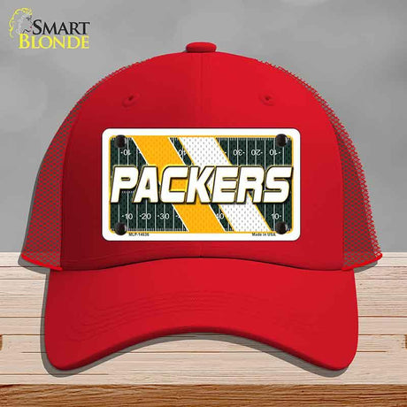 PACKERS Graphic Novelty License Plate Hat HAT-MLP-14636 Mesh Red