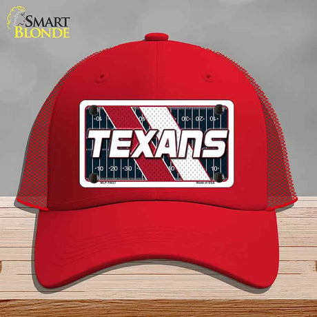 TEXANS Graphic Novelty License Plate Hat HAT-MLP-14637 Mesh Red