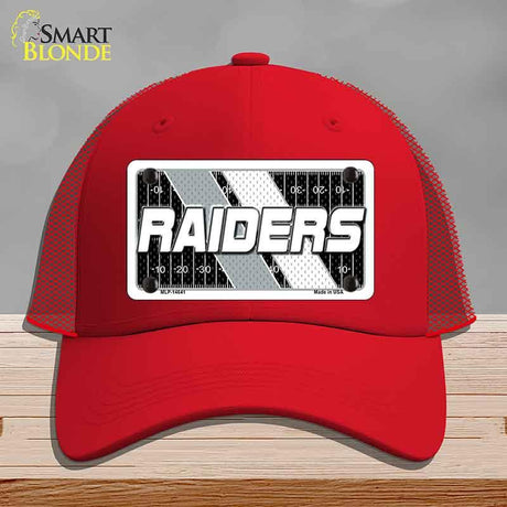 RAIDERS Graphic Novelty License Plate Hat HAT-MLP-14641 Mesh Red