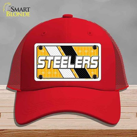 STEELERS Graphic Novelty License Plate Hat HAT-MLP-14651 Mesh Red