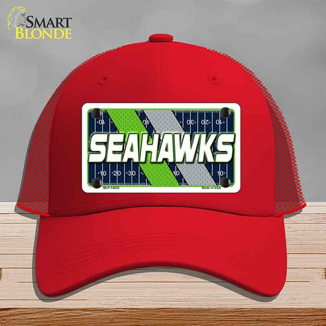 SEAHAWKS Graphic Novelty License Plate Hat HAT-MLP-14653 Mesh Red