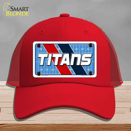 TITANS Graphic Novelty License Plate Hat HAT-MLP-14655 Mesh Red