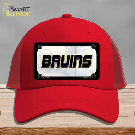 BRUINS Graphic Novelty License Plate Hat HAT-MLP-14658 Mesh Red