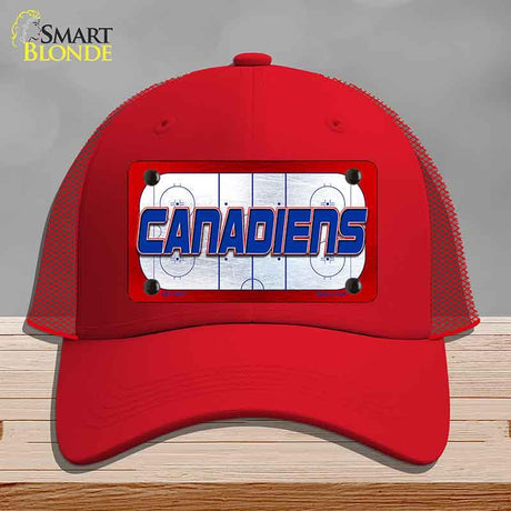 CANADIENS Graphic Novelty License Plate Hat HAT-MLP-14671 Mesh Red